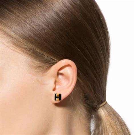 hermes h pop earrings|hermes gold mini pop h earrings.